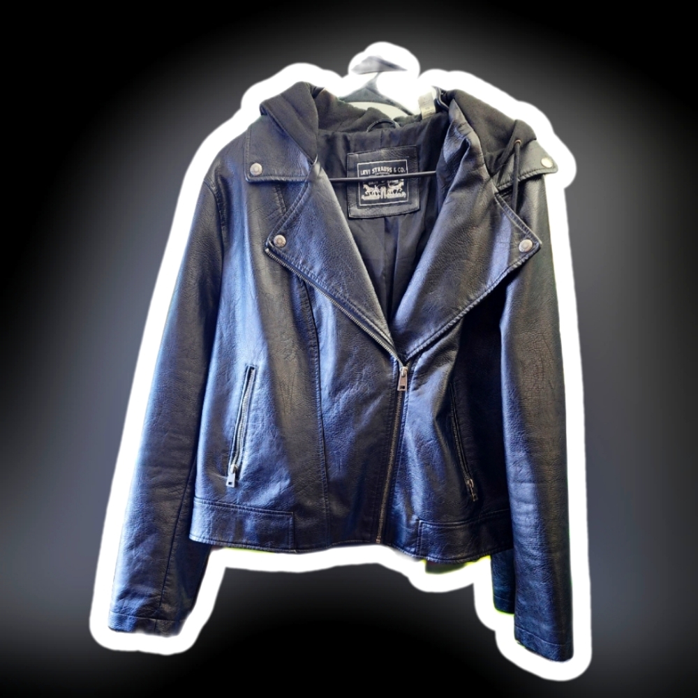 Levi's Women's Faux Leather Classic Asymmetrical Motorcycle Jacket Size XL